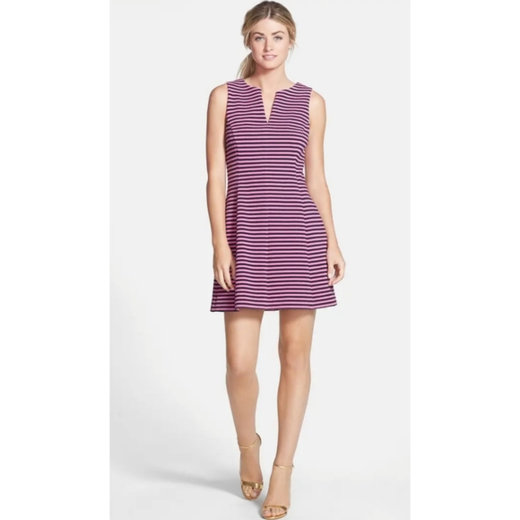 lilly pulitzer • brielle stripe fit & flare dress - Picture 1 of 9